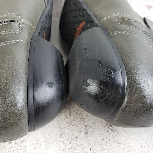 TAOS Ankle Booties Leather Side Zip Comfort Shoes Gray size 9 EU 40 Lagenlook - Picture 14 of 16